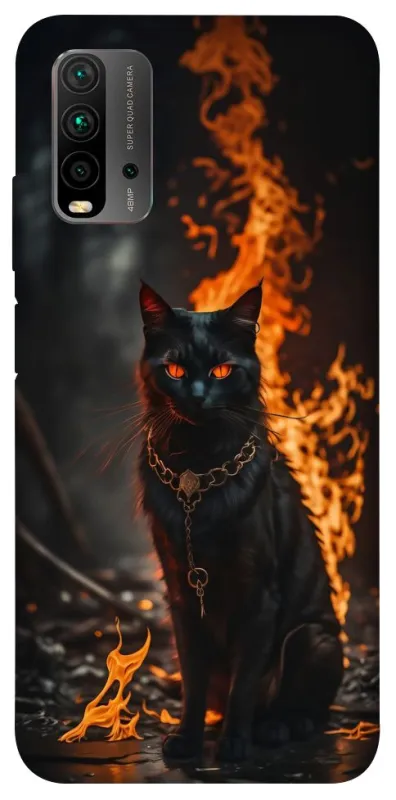 Чохол на Xiaomi Redmi 9T Вогняний кіт фото 1 з 1