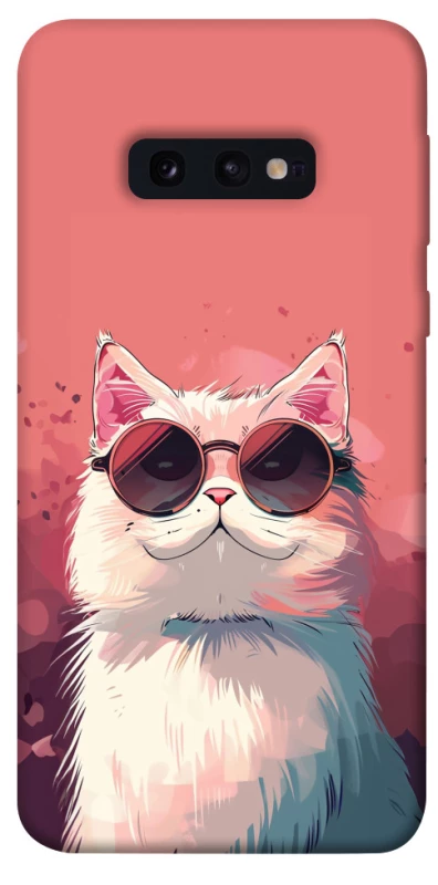 Чехол на Samsung Galaxy S10e Сat with glasses фото 1 из 1