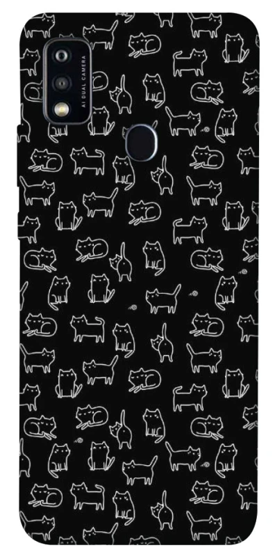 Чохол на ZTE Blade A51 Black Cats фото 1 Чохол на ZTE Blade A51 Black Cats фото 1 з 1