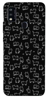 Чохол на ZTE Blade A51 Black Cats фото 1 Чохол на ZTE Blade A51 Black Cats фото 1 з 1