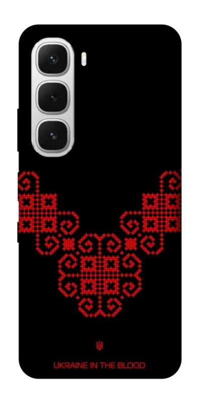 Чехол на Infinix Hot 60i Черно-красная вышиванка фото 1 из 1