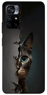 Чехол на Xiaomi Poco M4 Pro 5G Кот-подглядыватель v2 фото 1 из 1