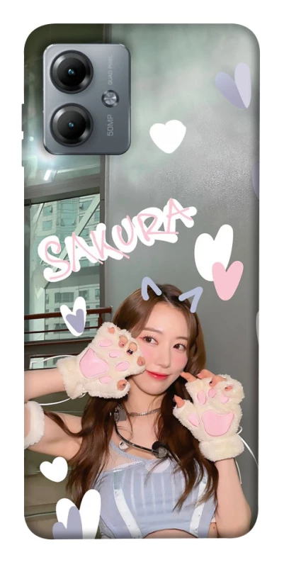 Чохол на Motorola Moto G14 Sakura - LE SSERAFIM фото 1 з 1