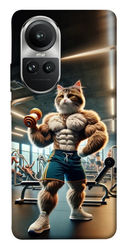 Чехол на Oppo Reno 10 Качок кот фото 1 из 1