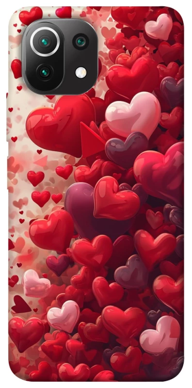 Чохол на Xiaomi Mi 11 Lite Many hearts фото 1 з 1