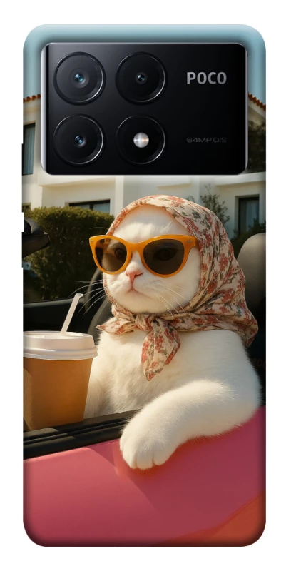 Чохол на Xiaomi Poco X6 Stylish Cat Cruise фото 1 з 1