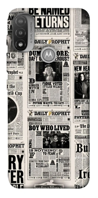 Чохол на Motorola Moto E20 Harry Potter newspaper фото 1 з 1
