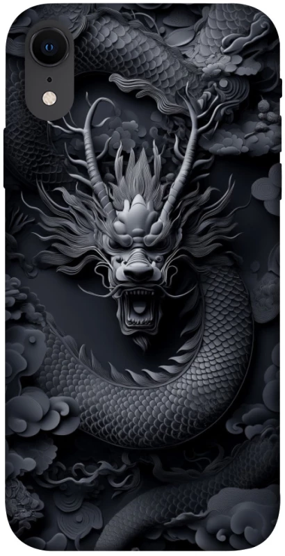 Чехол на Apple iPhone XR (6.1") black dragon фото 1 из 1