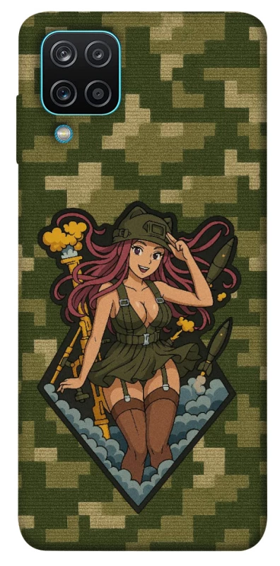 Чохол на Samsung Galaxy M12 Military Waifu фото 1 з 1