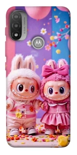 Чохол на Motorola Moto E20 Labubu twins ver.2 фото 1 з 1