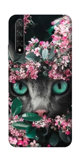 Чохол на Huawei Honor 20 / Nova 5T Кіт в квітах фото 1 з 1