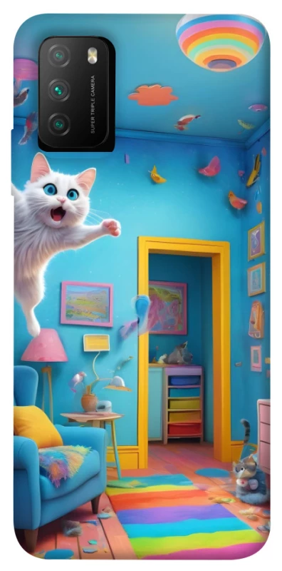Чехол на Xiaomi Poco M3 crazy cat фото 1 из 1