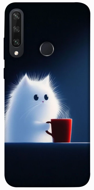 Чехол на Huawei Y6p Чехол кот с кофе фото 1 из 1
