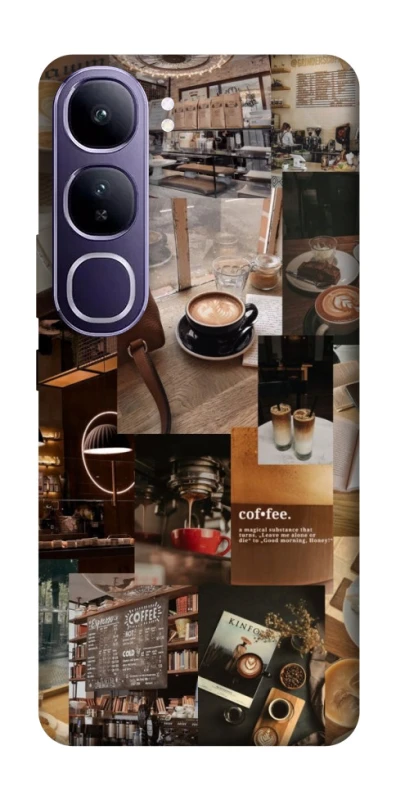 Чохол на Vivo Y300 Coffee collage ver.2 фото 1 з 1