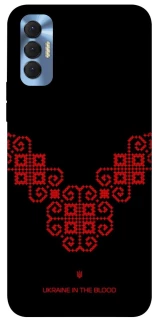 Чохол на TECNO Spark 8P Чорно-червона вишиванка фото 1 з 1