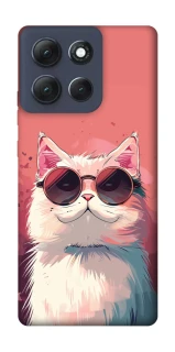 Чехол на Motorola Moto G86 Power Сat with glasses фото 1 из 1