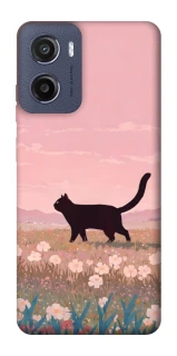 Чехол на Motorola Moto E15 cat on a field фото 1 из 1