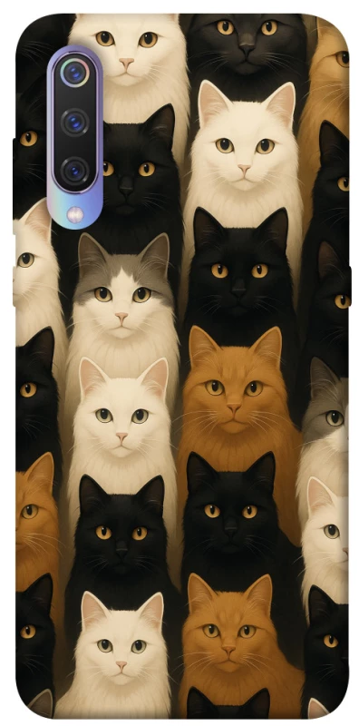Чохол на Xiaomi Mi 9 Colorful Cat Collage фото 1 з 1