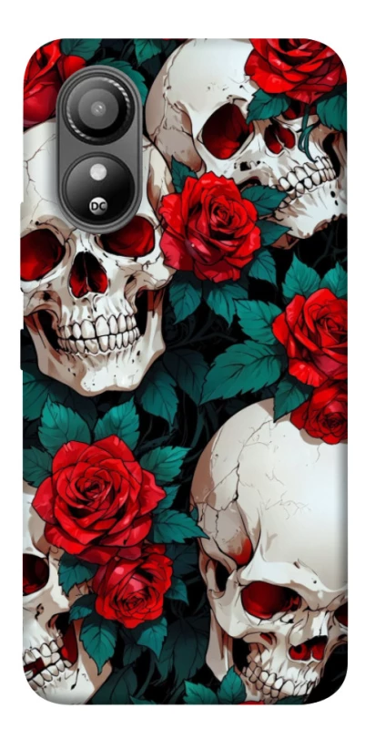 Чехол на ZTE Blade L220 skull and rose фото 1 из 1