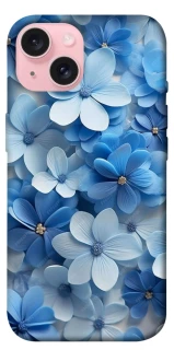 Чехол на Apple iPhone 15 (6.1") Синие цветы фото 1 из 1