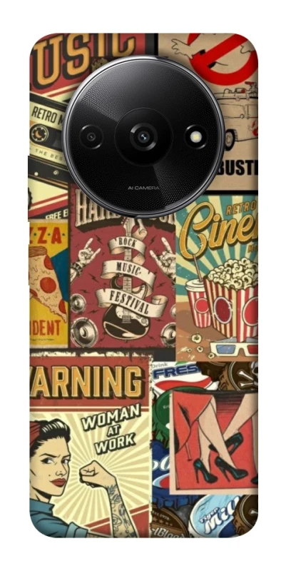 Чехол на Xiaomi Redmi A3 Retro collage ver.2 фото 1 из 1