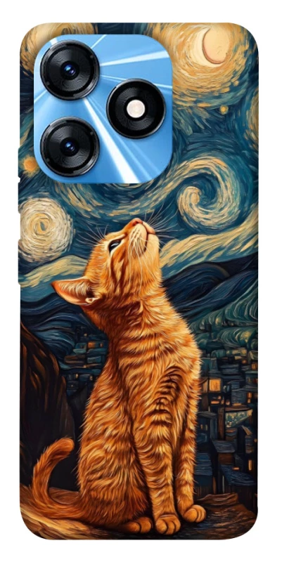 Чохол на TECNO Spark 10 van gogh cat фото 1 з 1