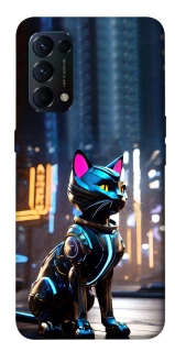 Чехол на Oppo Reno 5 4G Cyber cat фото 1 из 1