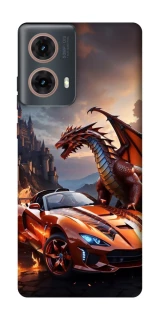 Чохол на Motorola Moto G85 Сar and dragon фото 1 з 1