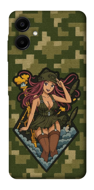 Чохол на Samsung Galaxy A06 Military Waifu фото 1 з 1