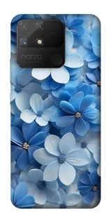 Чехол на Realme Narzo 50A Синие цветы фото 1 из 1