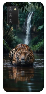 Чехол на Samsung Galaxy A03s Leopard in water фото 1 из 1