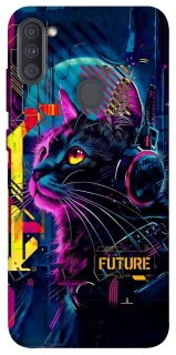 Чехол на Samsung Galaxy A11 Cyber Cat v2 фото 1 из 1