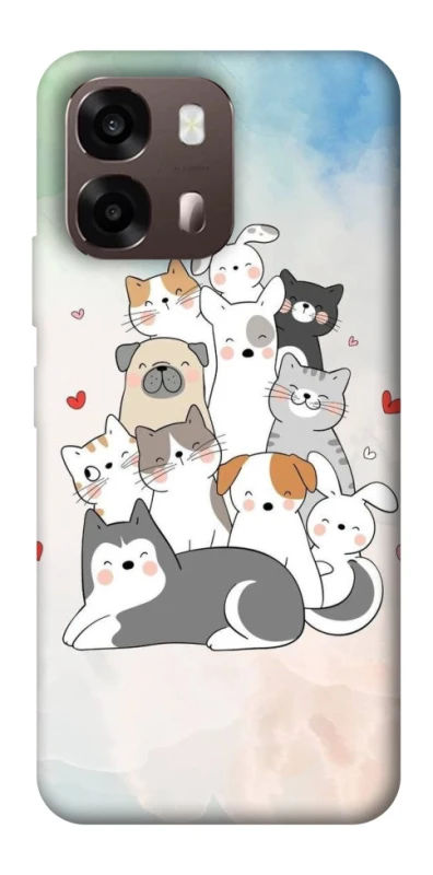 Чохол на Oppo A6 Funny Pets ver.2 фото 1 з 2
