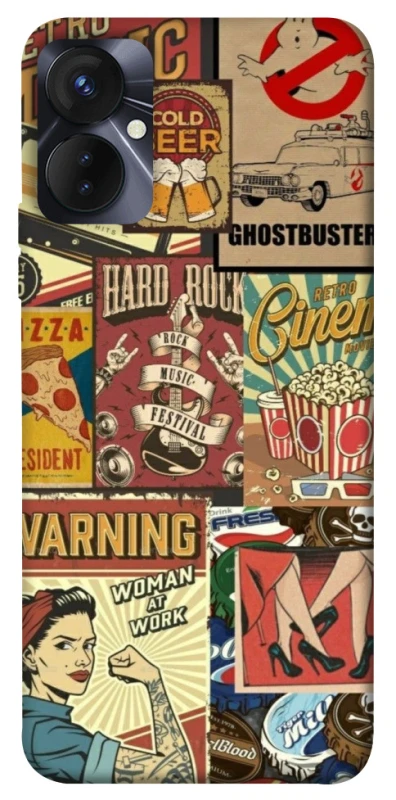 Чохол на TECNO Spark 9 Pro (KH7n) Retro collage ver.2 фото 1 з 1