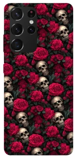Чехол на Samsung Galaxy S21 Ultra Черепа и розы фото 1 из 1