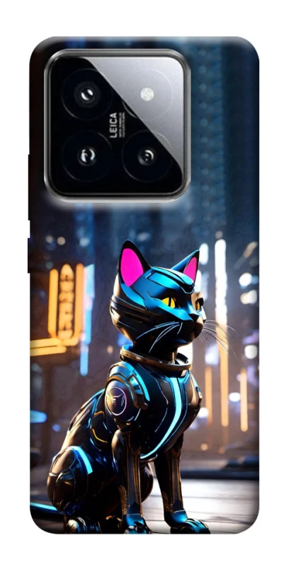 Чехол на Xiaomi 14 Pro Cyber cat фото 1 из 1