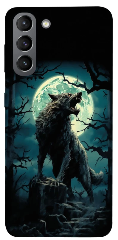 Чохол на Samsung Galaxy S21 Вовк під місяцем фото 1 з 1