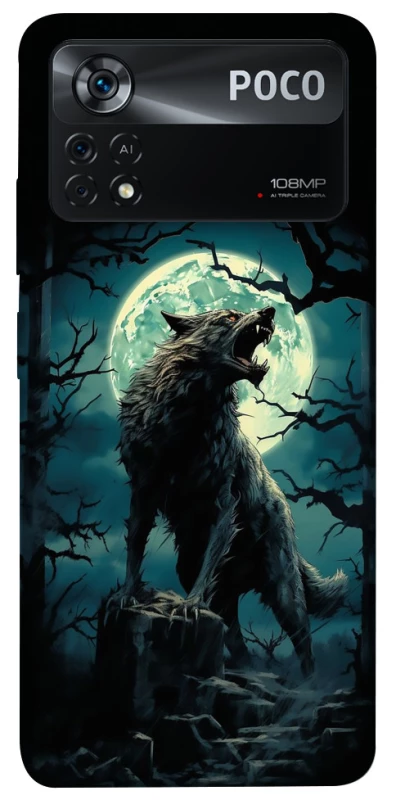 Чохол на Xiaomi Poco X4 Pro 5G Вовк під місяцем фото 1 з 1