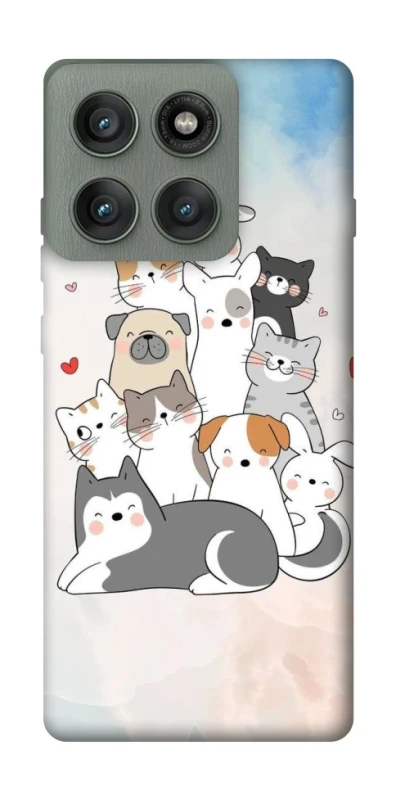 Чохол на Motorola Edge 60 Pro Funny Pets ver.2 фото 1 з 1