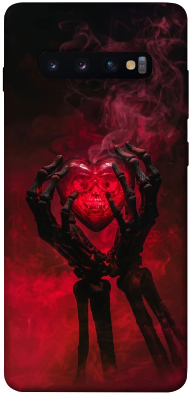 Чохол на Samsung Galaxy S10+ Heart in the hands of a skeleton фото 1 з 1