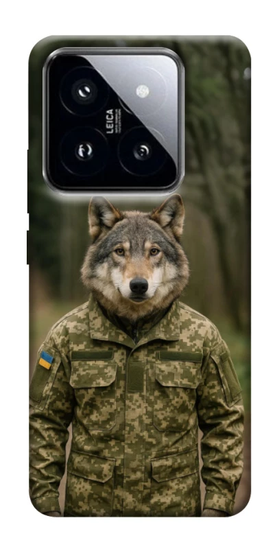 Чохол на Xiaomi 14 Pro Вовк захисник фото 1 з 1
