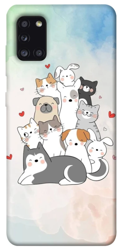 Чехол на Samsung Galaxy A31 Funny Pets ver.2 фото 1 из 1