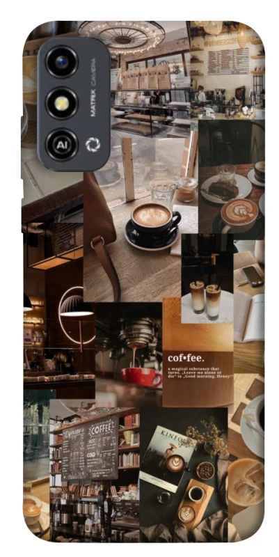 Чехол на ZTE Blade A53 Coffee collage ver.2 фото 1 из 1