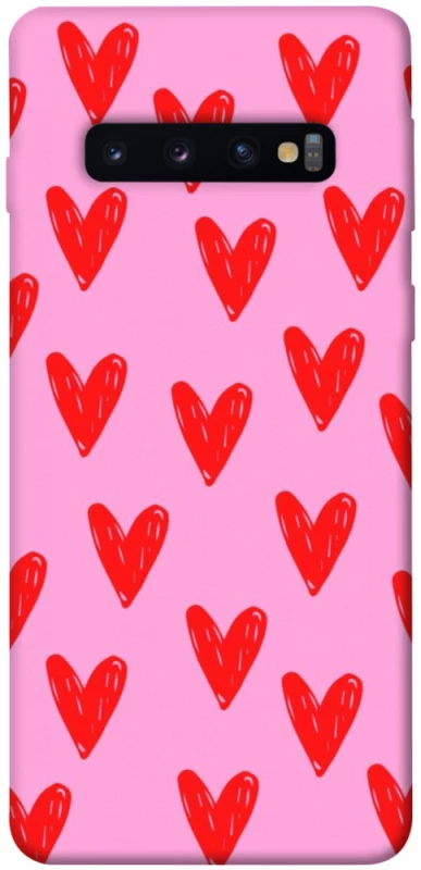 Чохол на Samsung Galaxy S10 Red hearts 2 фото 1 з 1
