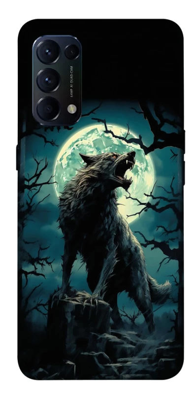 Чохол на Oppo Reno 5 4G Вовк під місяцем фото 1 з 1