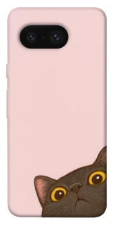 Чехол на Google Pixel 8 Peeping cat фото 1 из 1