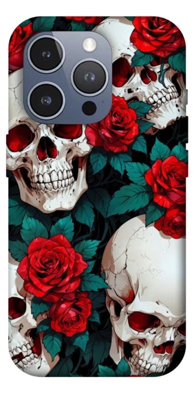 Чехол на Apple iPhone 16 Pro Max skull and rose фото 1 из 1