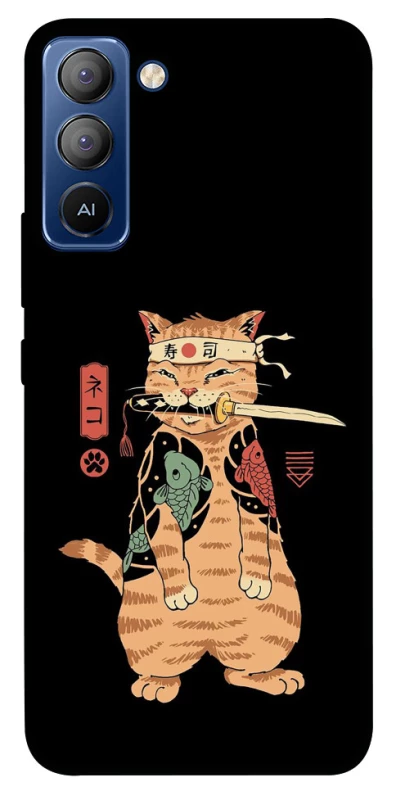 Чехол на TECNO Pop 5 LTE Кот-самурай фото 1 из 1