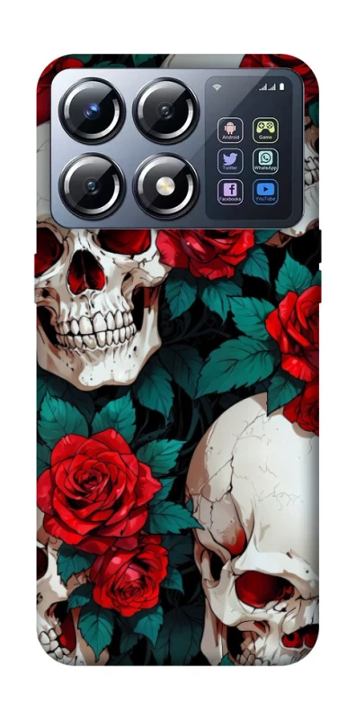 Чохол на Xiaomi POCO X8 Pro skull and rose фото 1 з 1