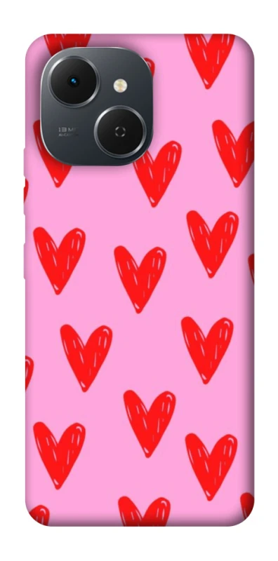 Чехол на TECNO Spark 40C Red hearts 2 фото 1 из 1